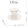 Jogo de Xícaras De Café Lyor 6 Peças De Cristal 105ml