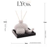 Conjunto Difusor Lyor Cerâmica Branco 14x9,5Cm 