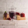 Dispenser/Suqueira Wolff Cristal C/pé e Tampa Palm Tree 2l 