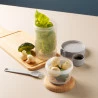 Pote Lyor p/ Salada C/ Garfo e Alça de Plástico Cinza 1l