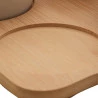 Conjunto Petisqueira Com Bandeja Lyor De Bambu E 4 Peças