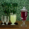 Dispenser/Suqueira Wolff Cristal C/pé e Tampa Palm Tree 2l 
