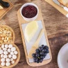 Conjunto Para Queijo E Petiscos Lyor Em Bambu 4 Peças