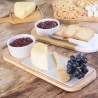 Conjunto Para Queijo E Petiscos Lyor Em Bambu 4 Peças